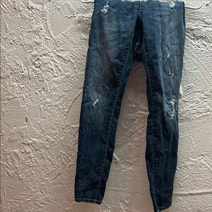 Guess Blue Skinny Jeans with Distressed Details